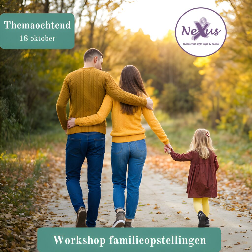 Wil je graag iets veranderen of bereiken, maar loop je steeds tegen dezelfde problemen aan? Coach Reinier Kelderman verzorgt tijdens deze thema-ochtend een workshop familieopstellingen. Tijdens deze anderhalf uur durende workshop kun je een persoonlijk thema inbrengen, zoals een (familie)conflict of een ander levensvraagstuk dat je wilt verhelderen. Ook als je zelf geen thema inbrengt, neem je mooie inzichten mee. De coach biedt ondertiteling voor je ervaringen zodat je deze beter kunt begrijpen en ermee aan de slag kunt gaan. De groep wordt bewust klein gehouden (maximaal 10 deelnemers), zodat er voldoende ruimte is voor persoonlijke aandacht. Wil je verzekerd zijn van een plek? Geef je dan op via info@nexuszwolle.nl 